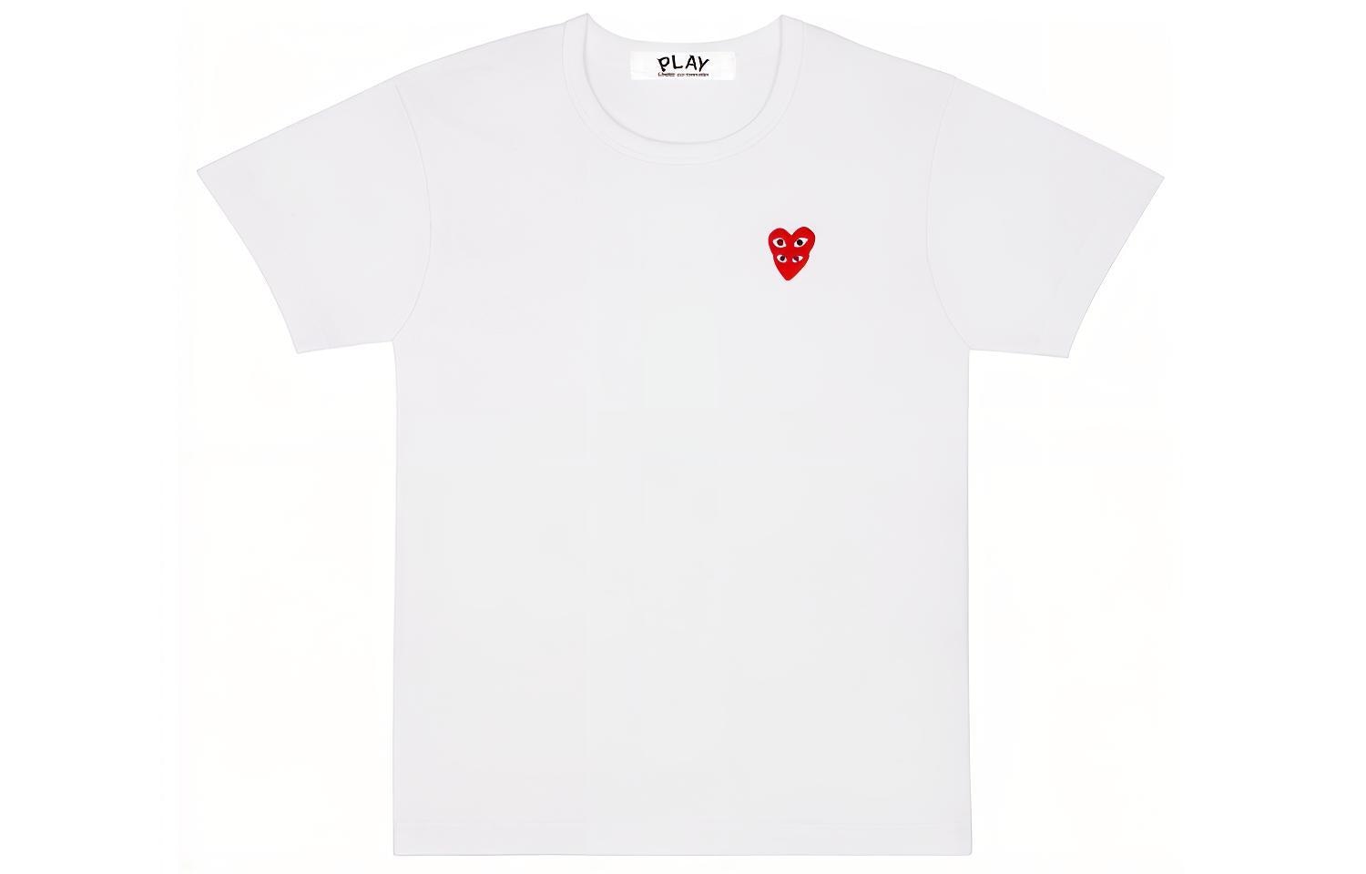 CDG Play Double Red Heart T-Shirt White