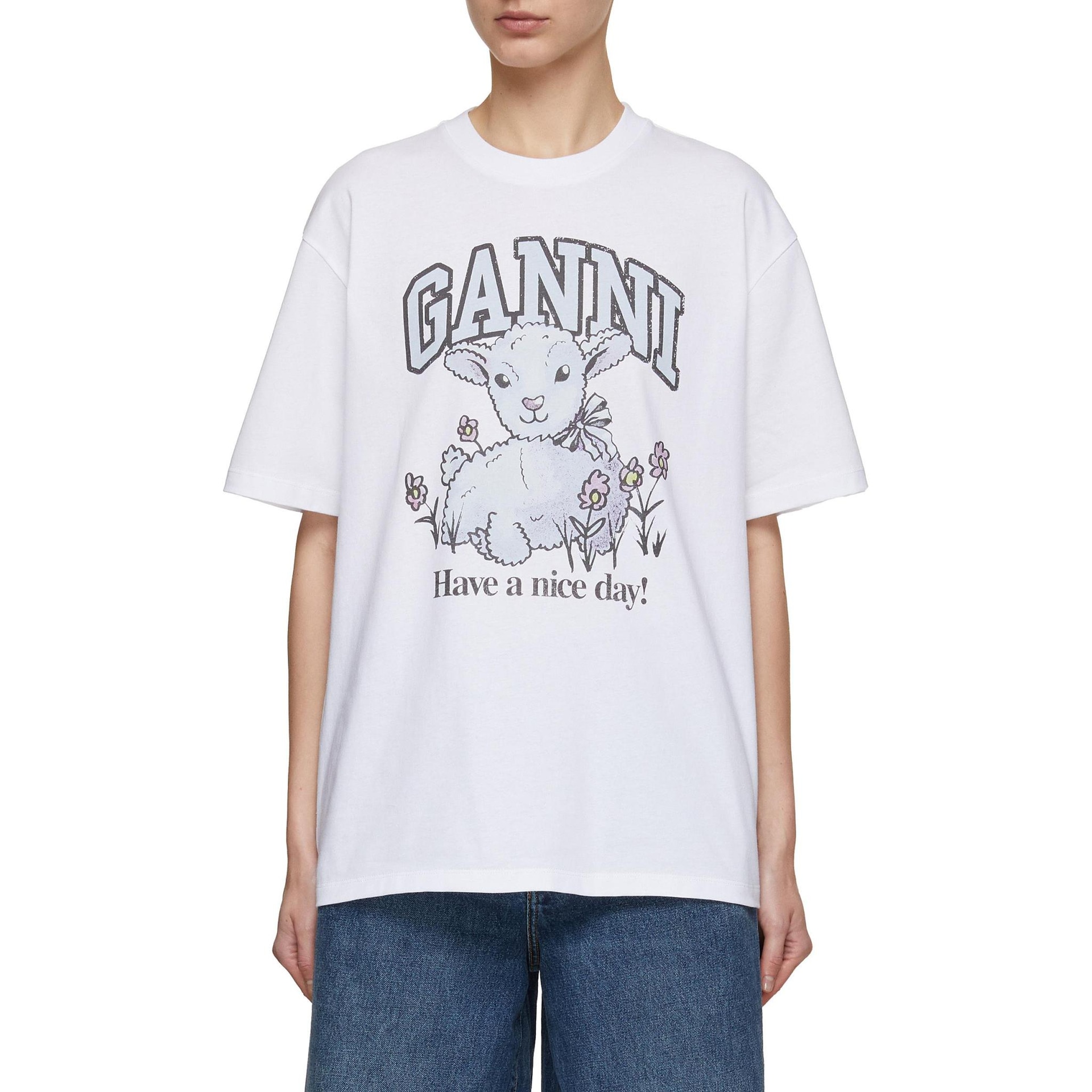 GANNI T Bright White