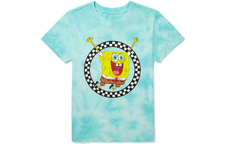Футболка Vans x SPONGEBOB SquarePants Plaid Tee Blue