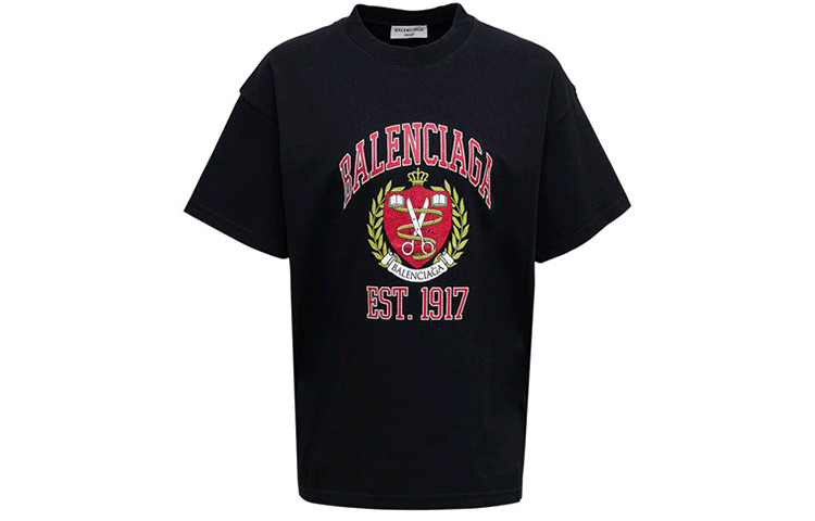 Футболка Balenciaga Logo Print T-Shirt Black