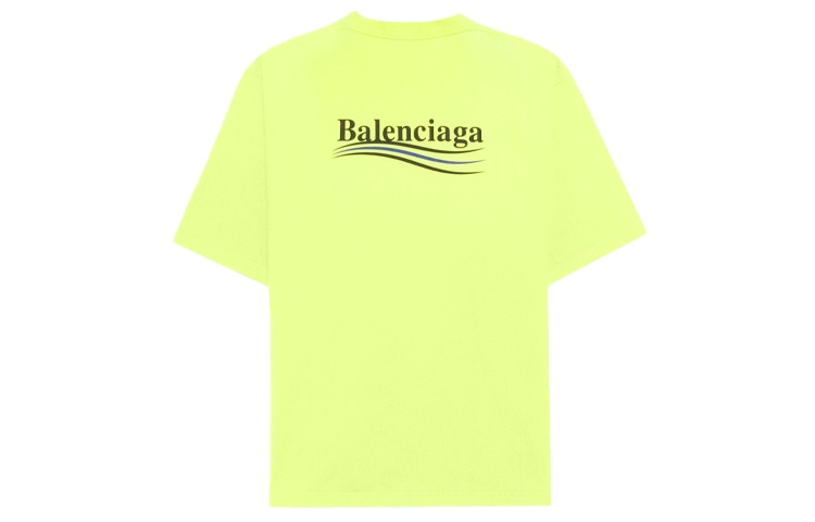 Футболка Balenciaga Political Campaign T-Shirt Fluorescent Yellow