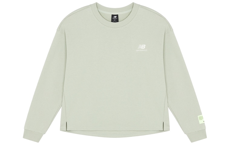 Футболка New Balance Embroidered Logo Knit Crewneck Long Sleeve Tee Women Light Green