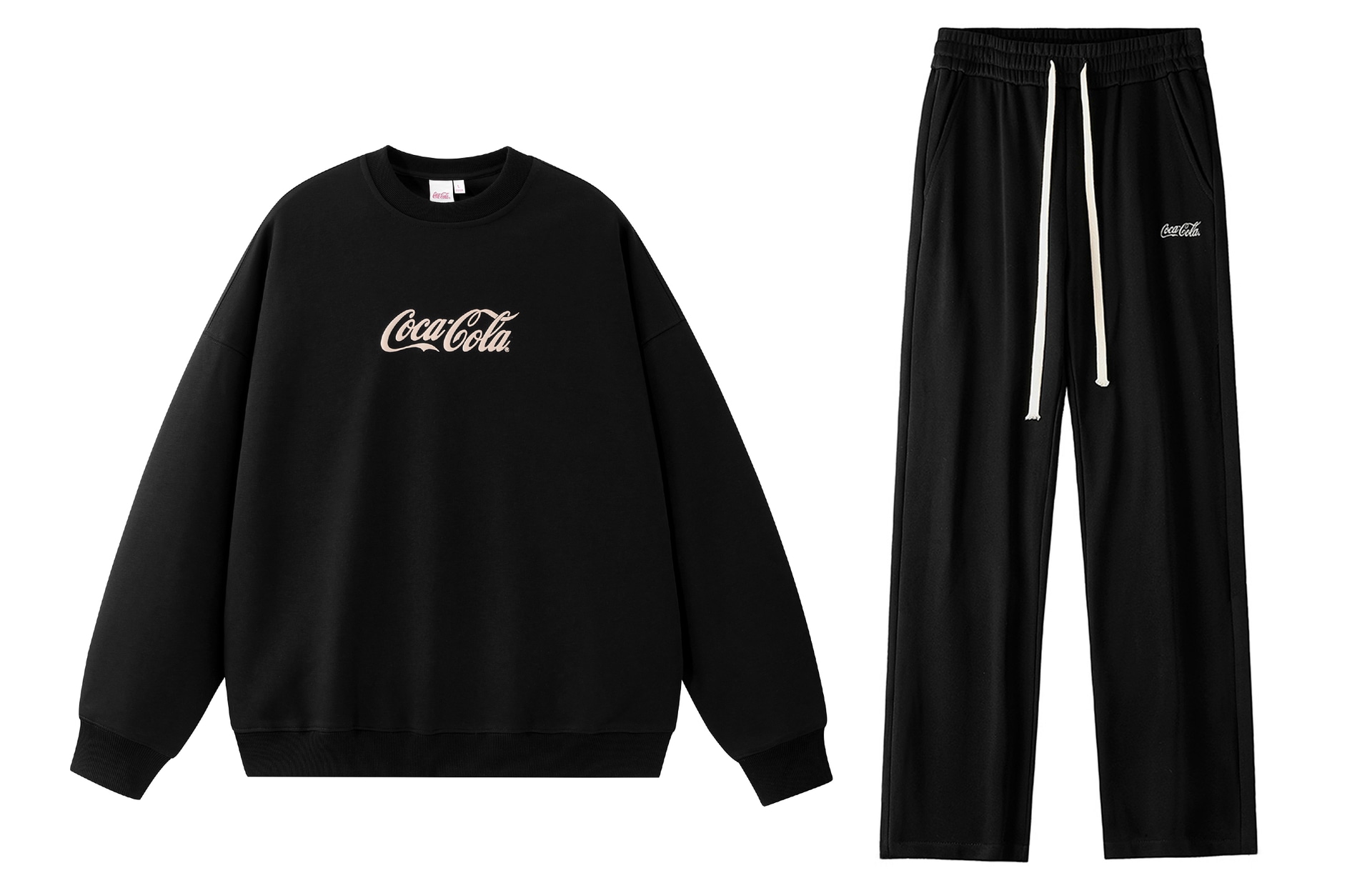 Coca-Cola/可口可乐 Coca-Cola Logo Embroidered Sweatshirt Set