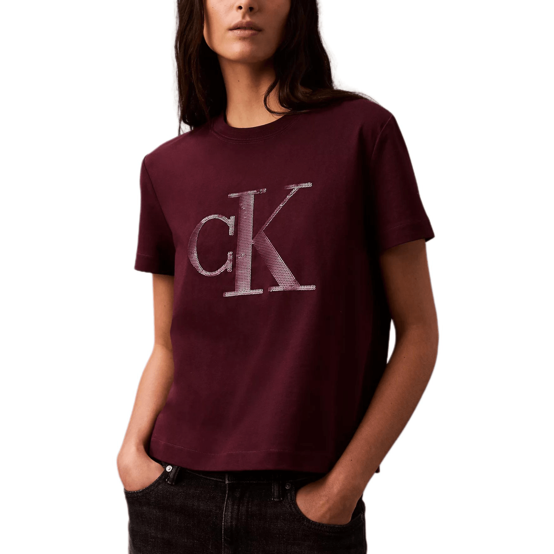 Calvin Klein Soft Breathable Crew Neck Tee Red