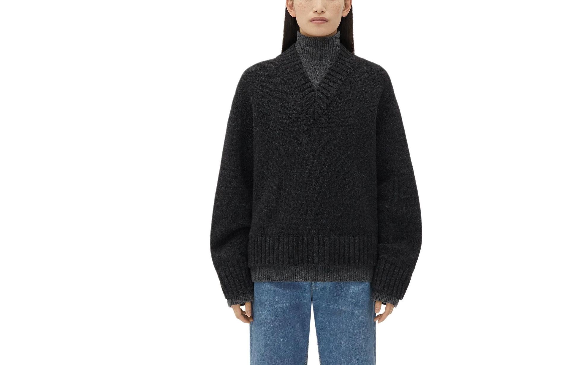 Bottega Veneta/葆蝶家 Bottega Veneta Double Layer Effect Wool Sweater