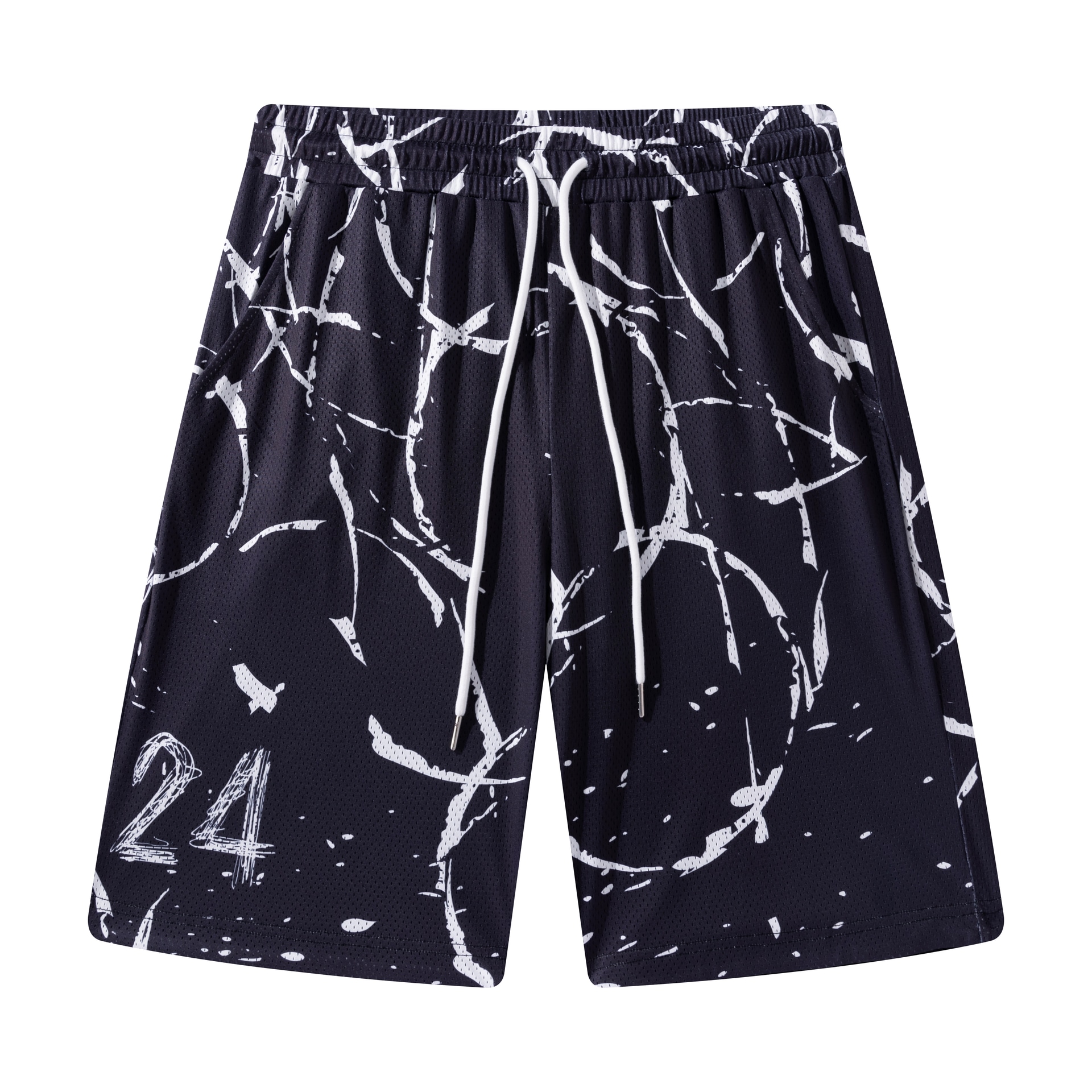 火猴/FireMonkey FireMonkey Retro Basketball Shorts Black