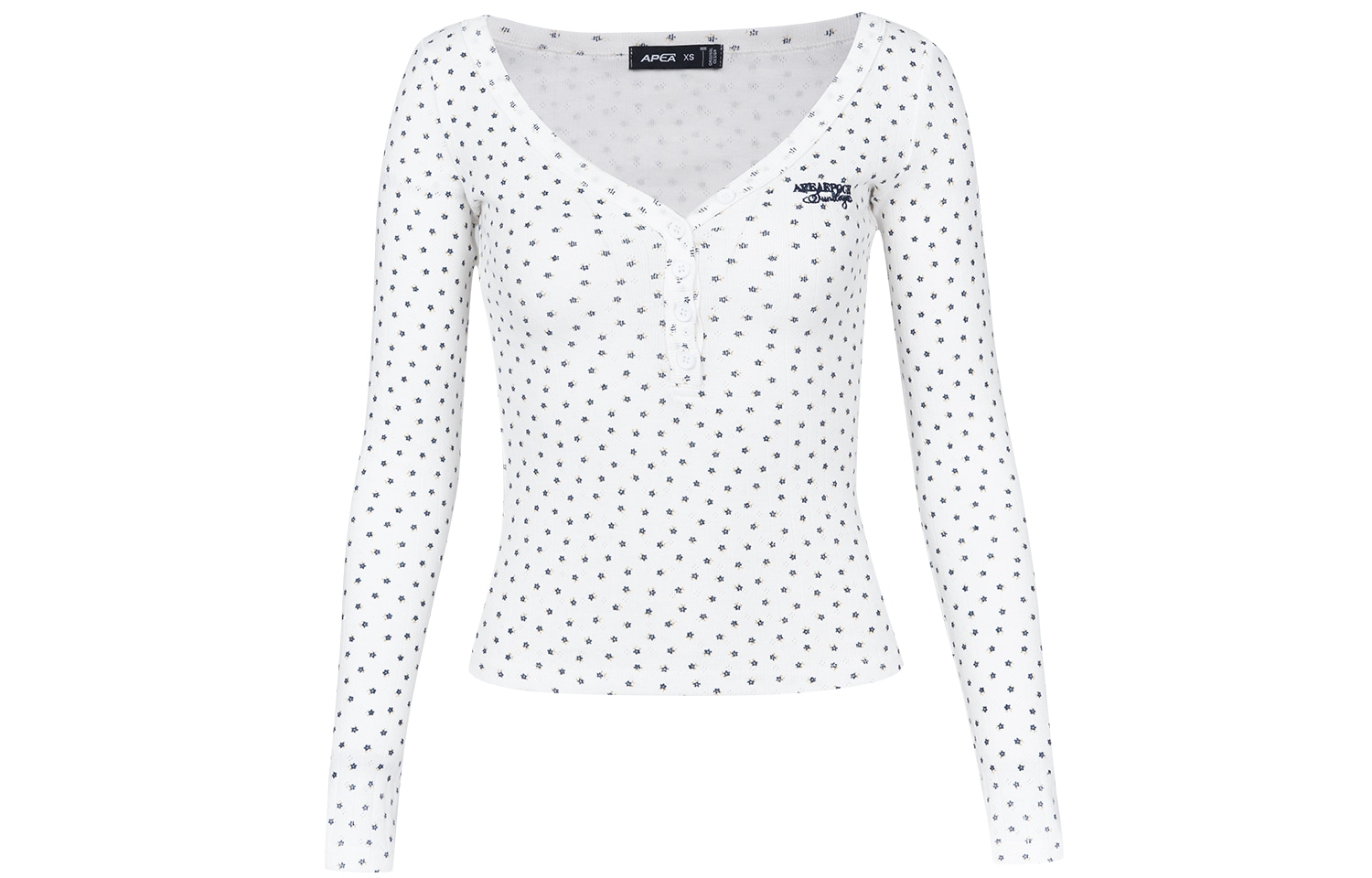 APEA Sweetheart V-Neck Long Sleeve Tee