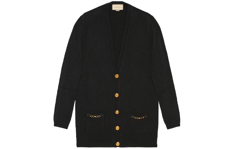 Gucci Cashmere V-Neck Sweater Black