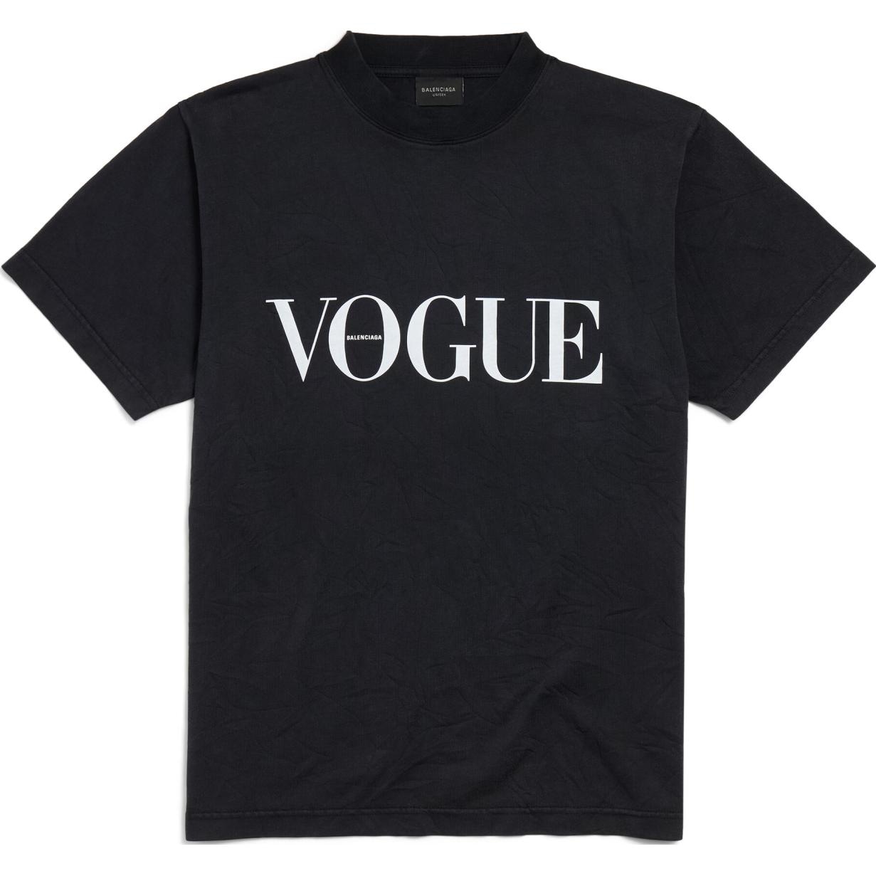 Футболка Balenciaga Printed Crewneck T-Shirt Black