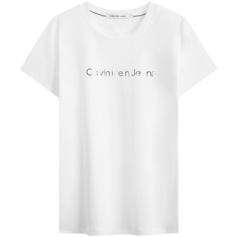 Calvin Klein Slim Fit Crew Neck T-Shirt Moonlight White