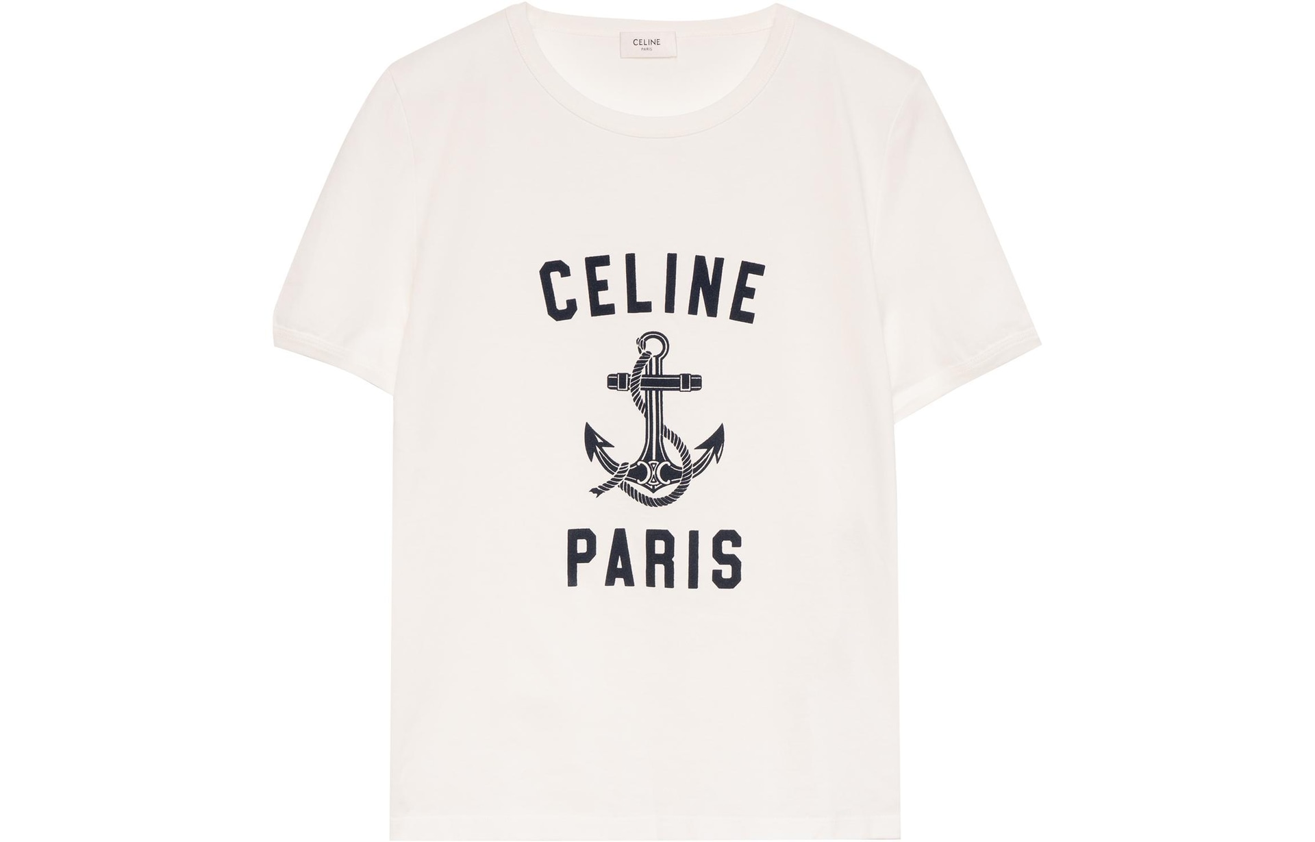 CELINE SS23 Letter Print T-Shirt White