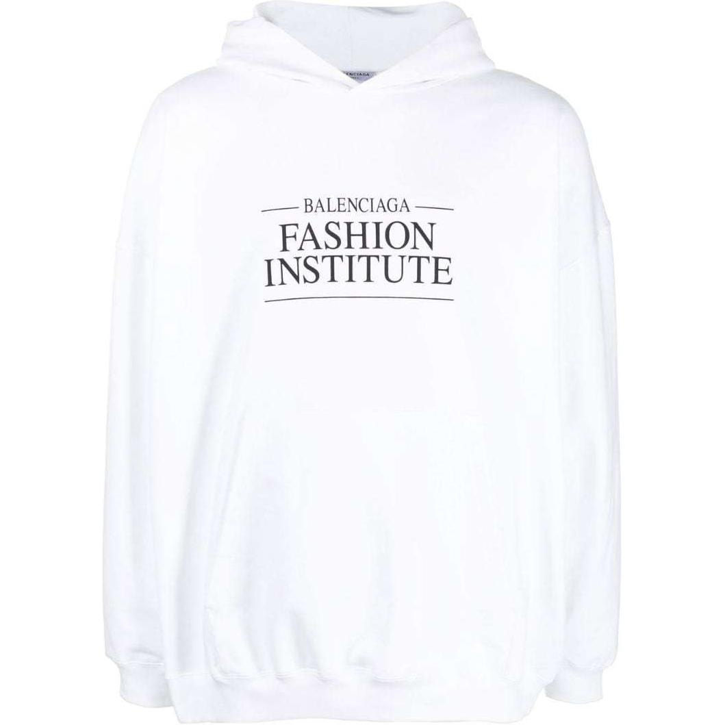 Balenciaga FW22 Logo Print Sweatshirt White