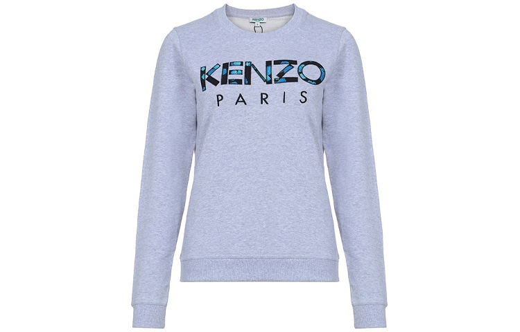 KENZO Logo Crewneck Sweatshirt Light Grey