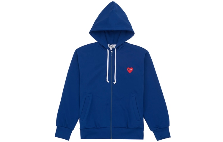 CDG Play Hoodie Blue