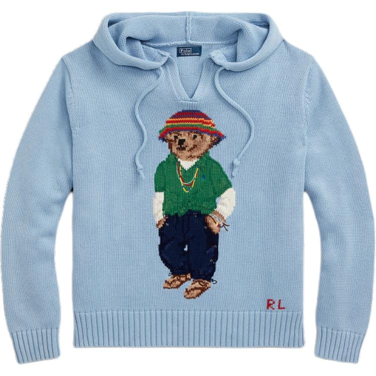 Polo Ralph Lauren Bear V-Neck Hoodie Knit