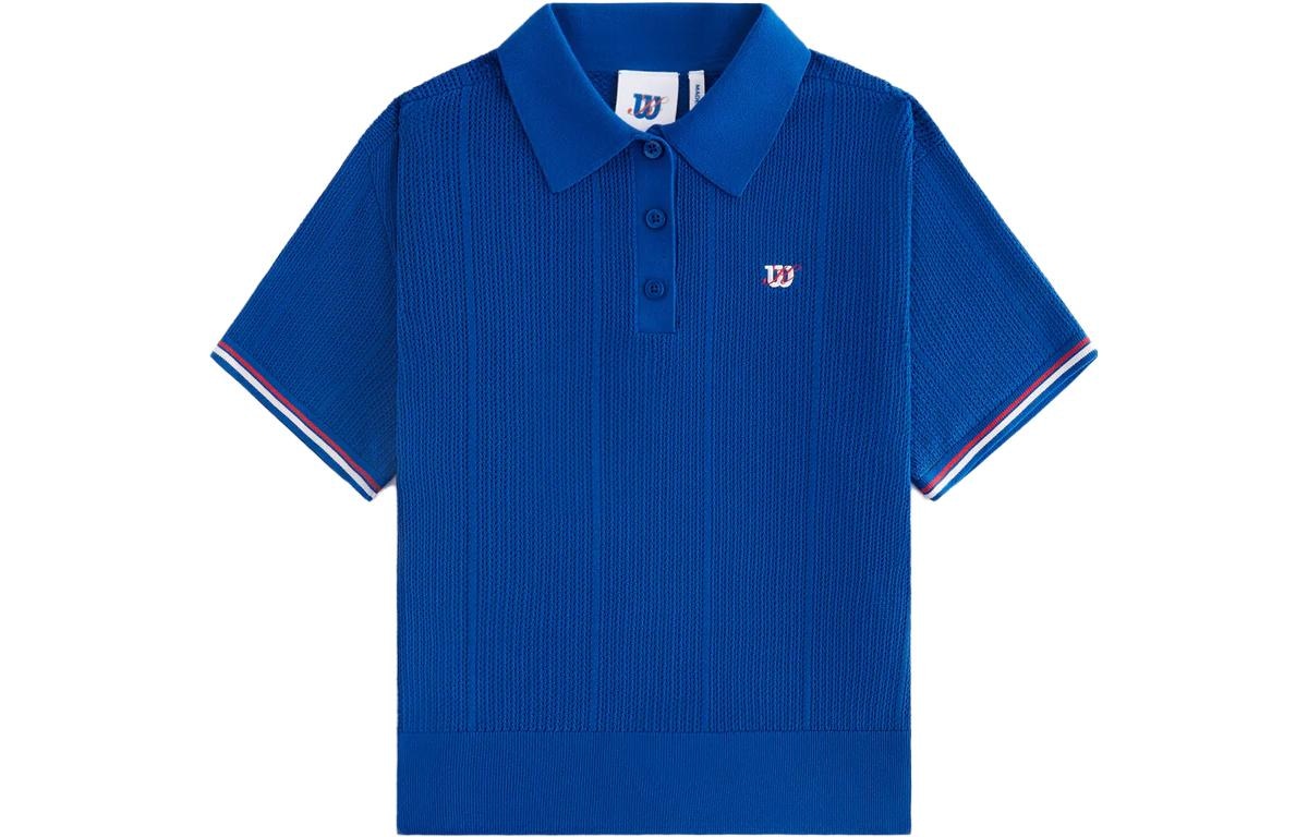 KITH x Wilson Logo Polo Blue