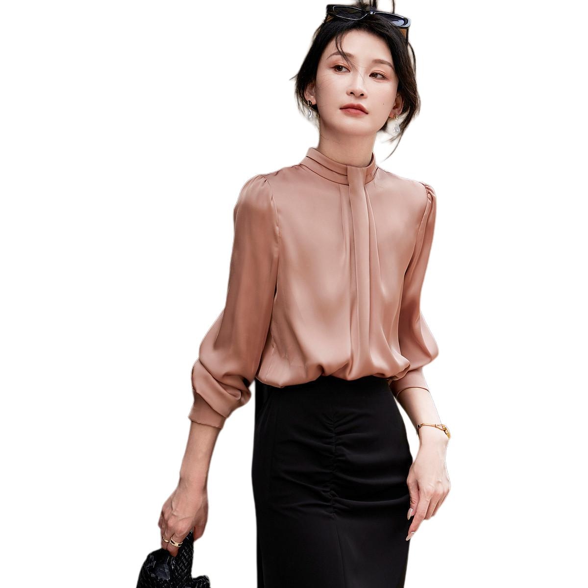 Dme 【dme】 舒适纯色休闲长袖衬衫 女款 — фото 1