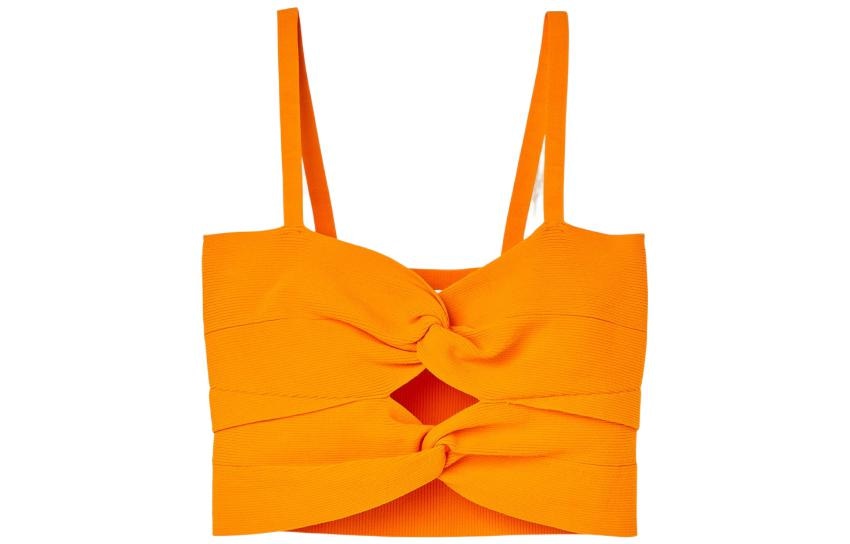 Sandro Dopamine Bow Knit Tank Orange