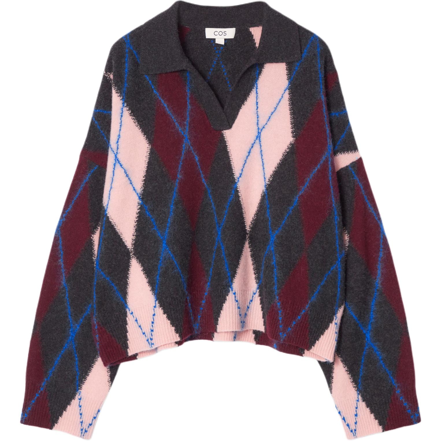 Cos Quilted Collar Knit Sweater