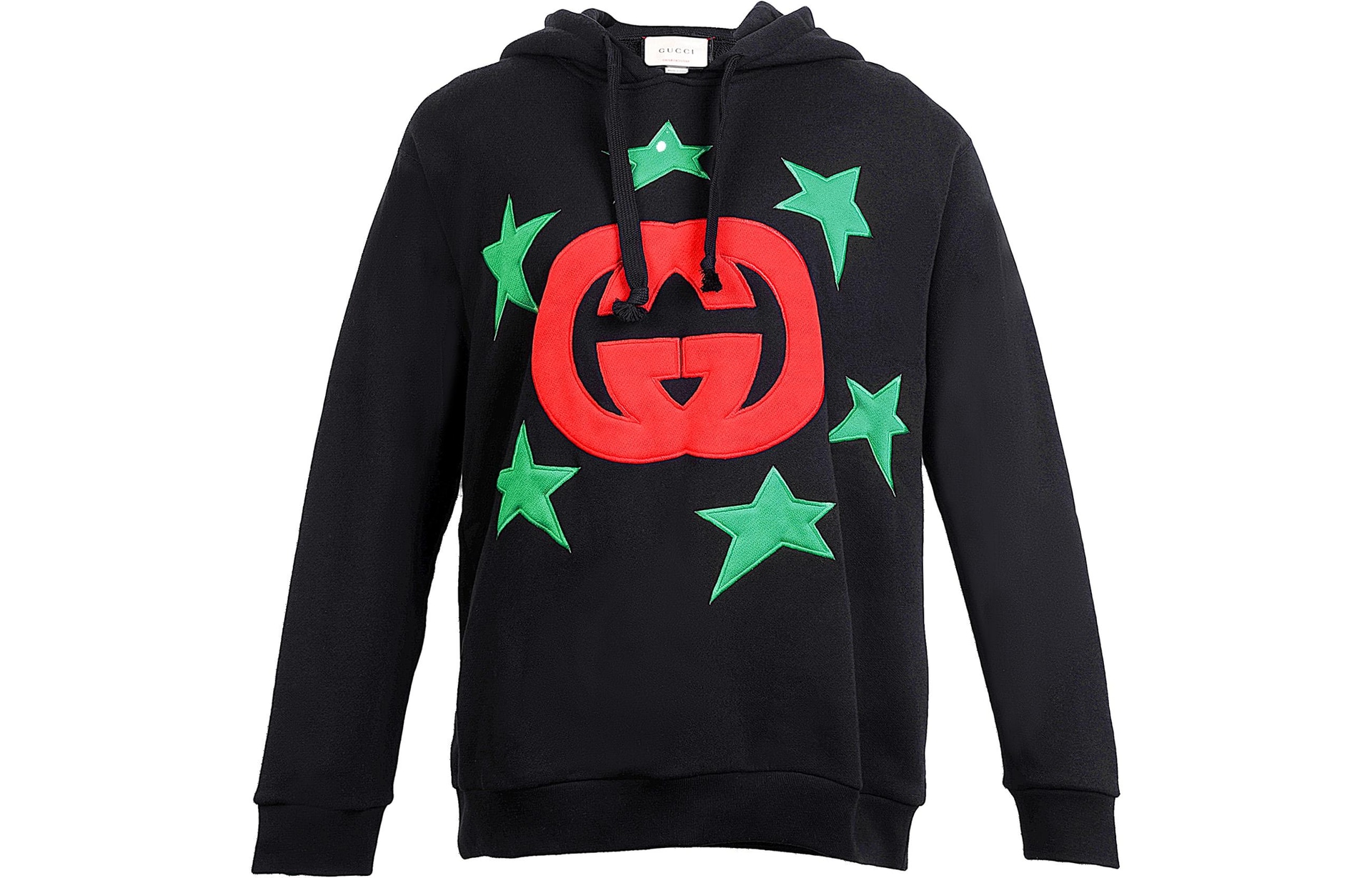 Gucci FW22 Logo Hoodie Black Stars