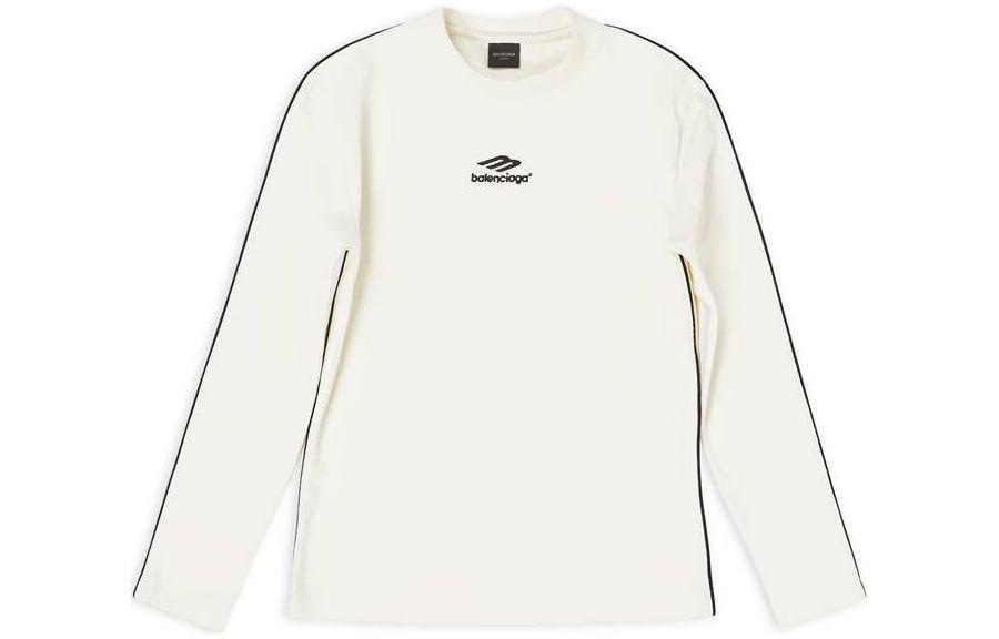 Balenciaga FW22 Logo Crewneck Sweatshirt White