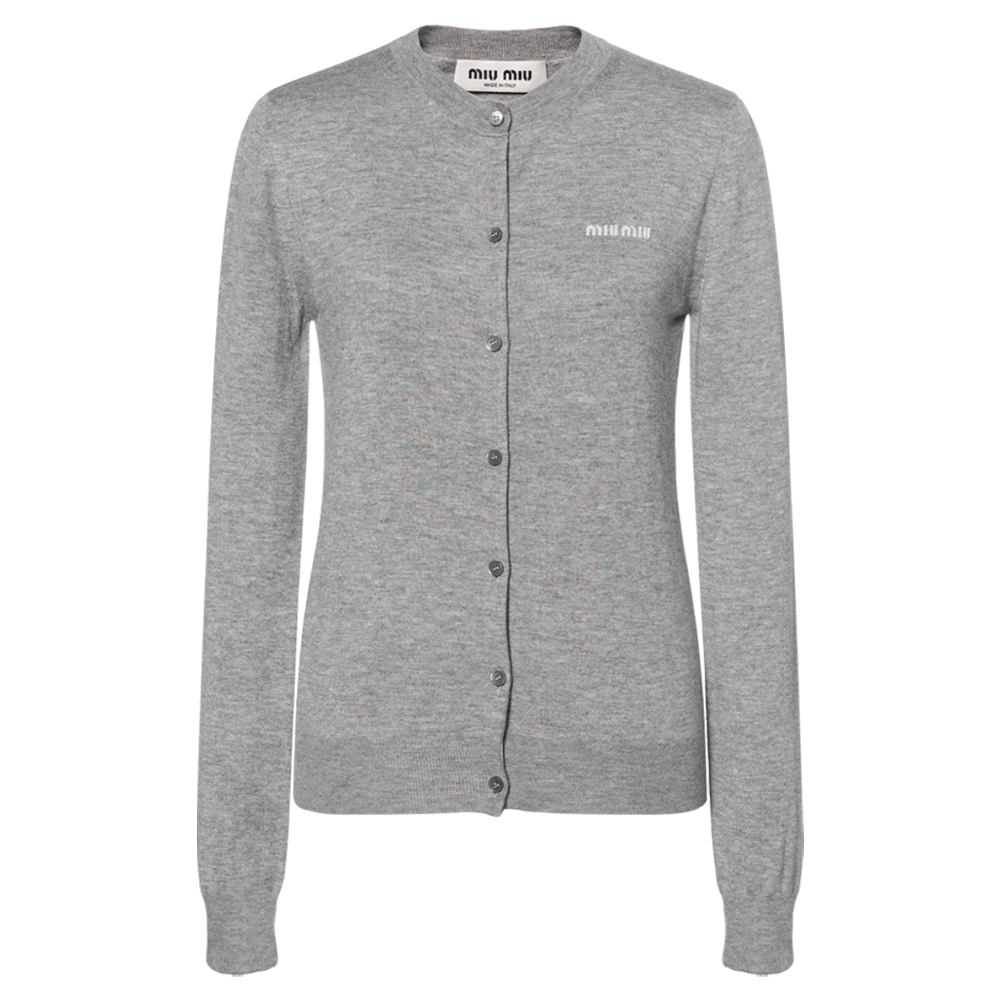 Miu Miu Logo Knit Cardigan