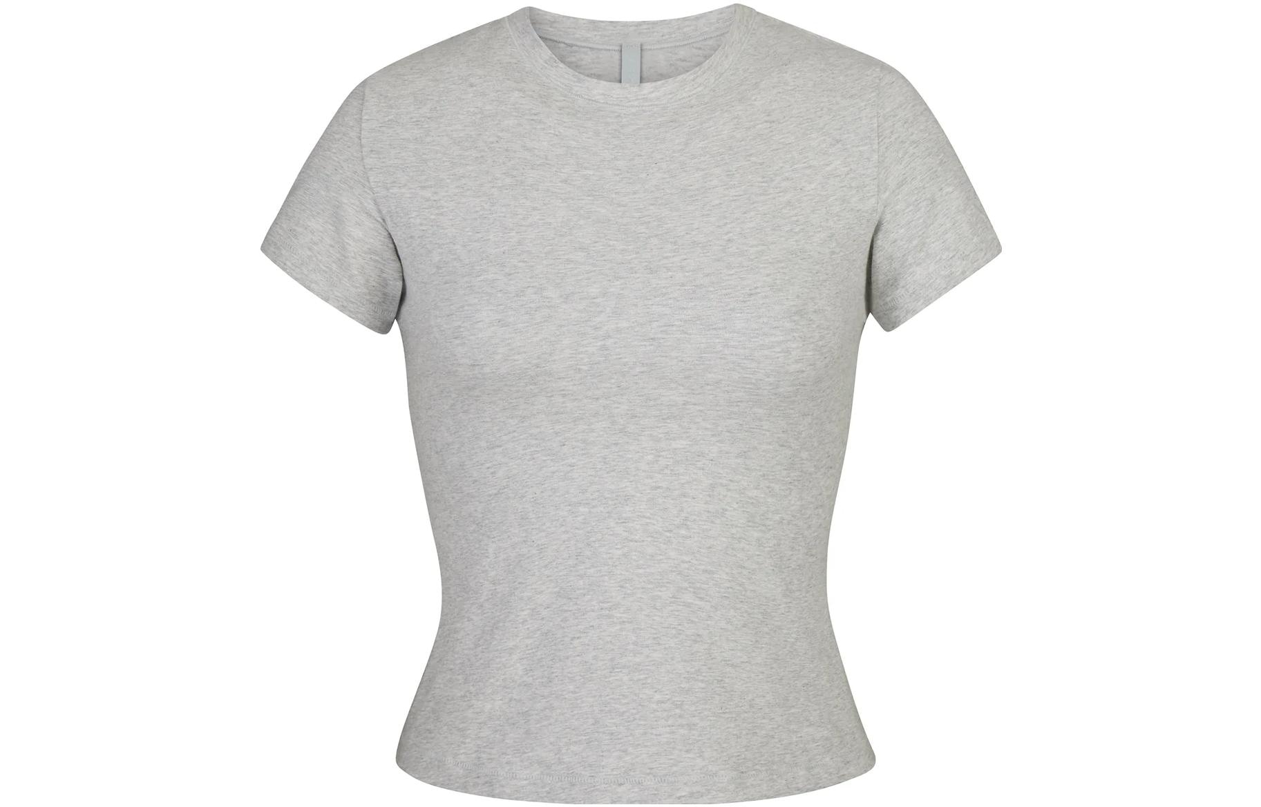 SKIMS Cotton Jersey T-Shirt Light Heather Grey
