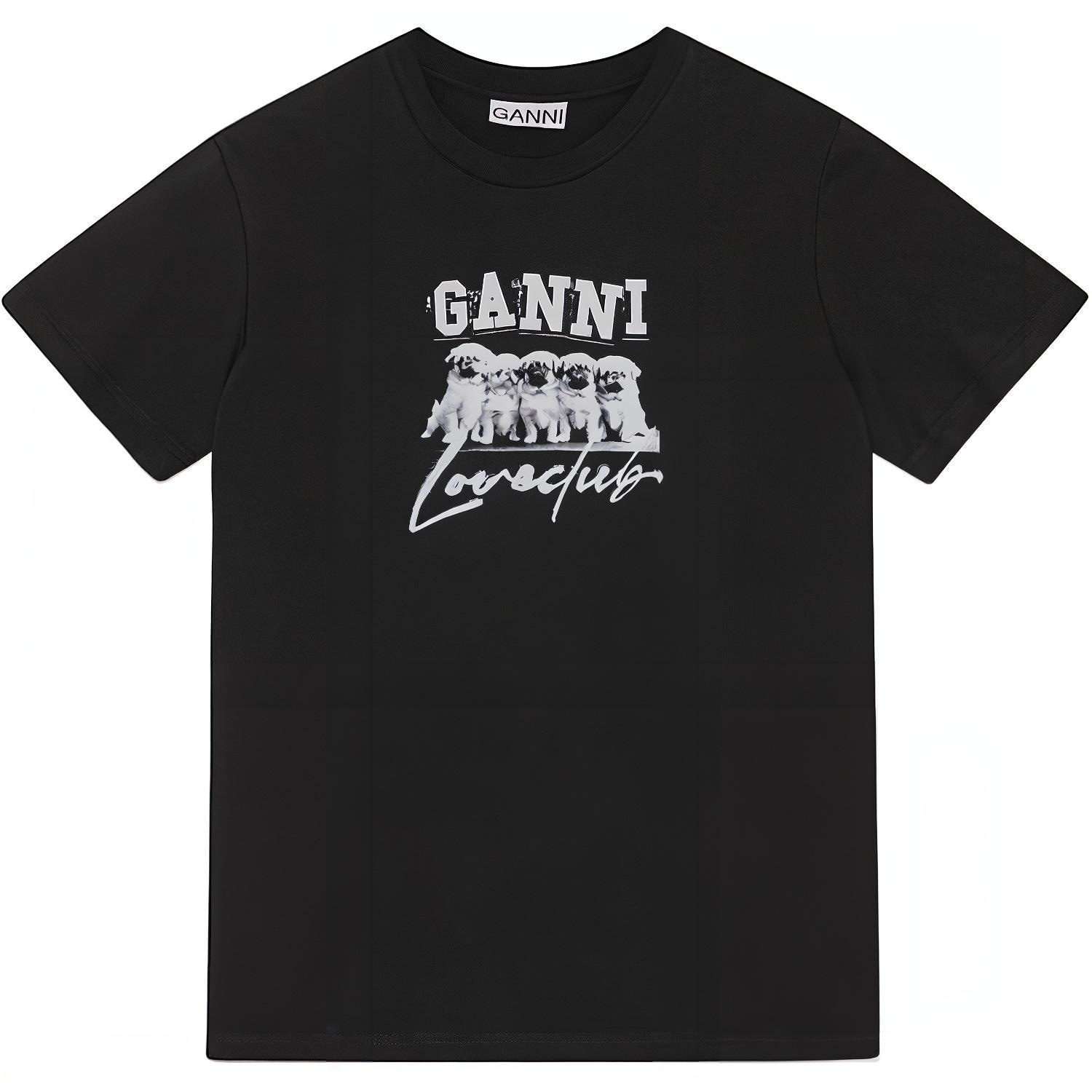 GANNI SS24 Black T-Shirt