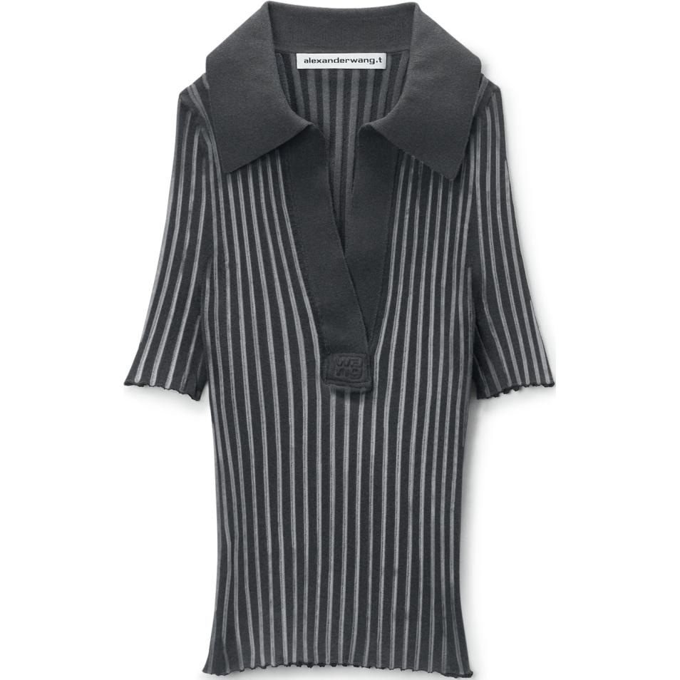 Alexander Wang FW24 Ribbed Knit Polo