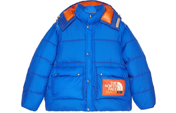 Gucci x The North Face Blue Down Jacket