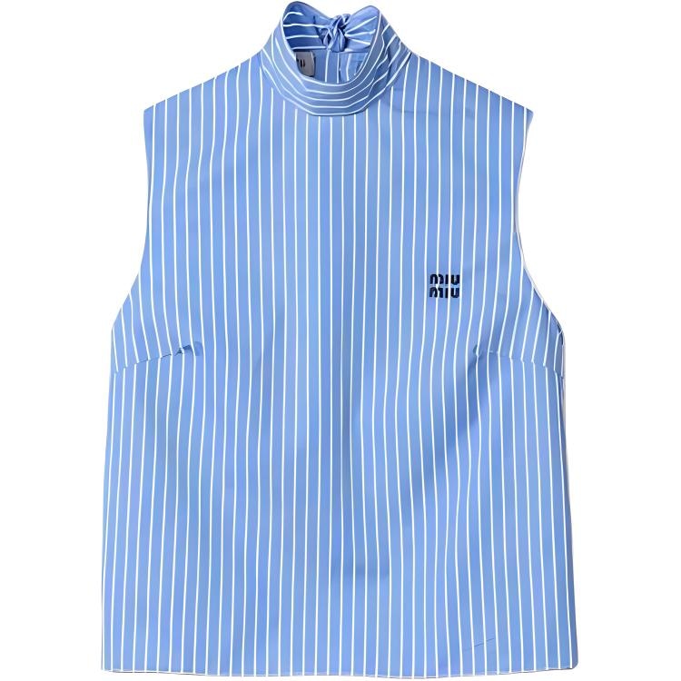 Miu Miu Sleeveless Logo T-Shirt
