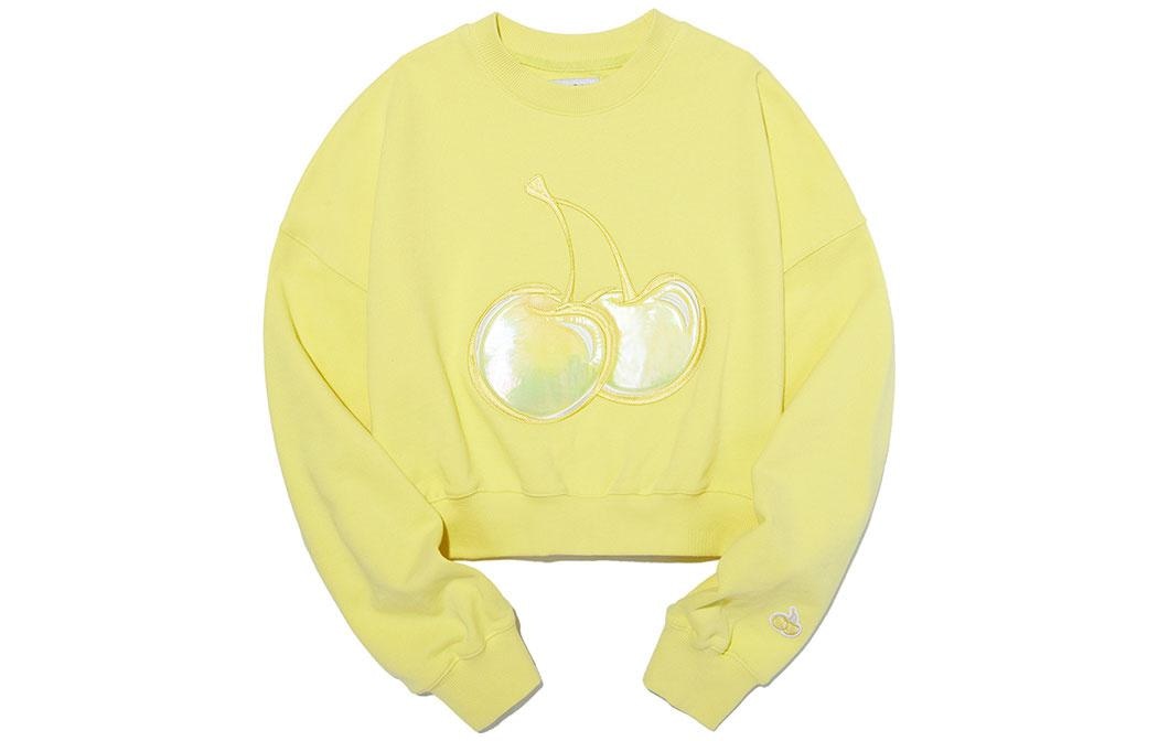 Kirsh Cropped Crewneck Sweatshirt Yellow