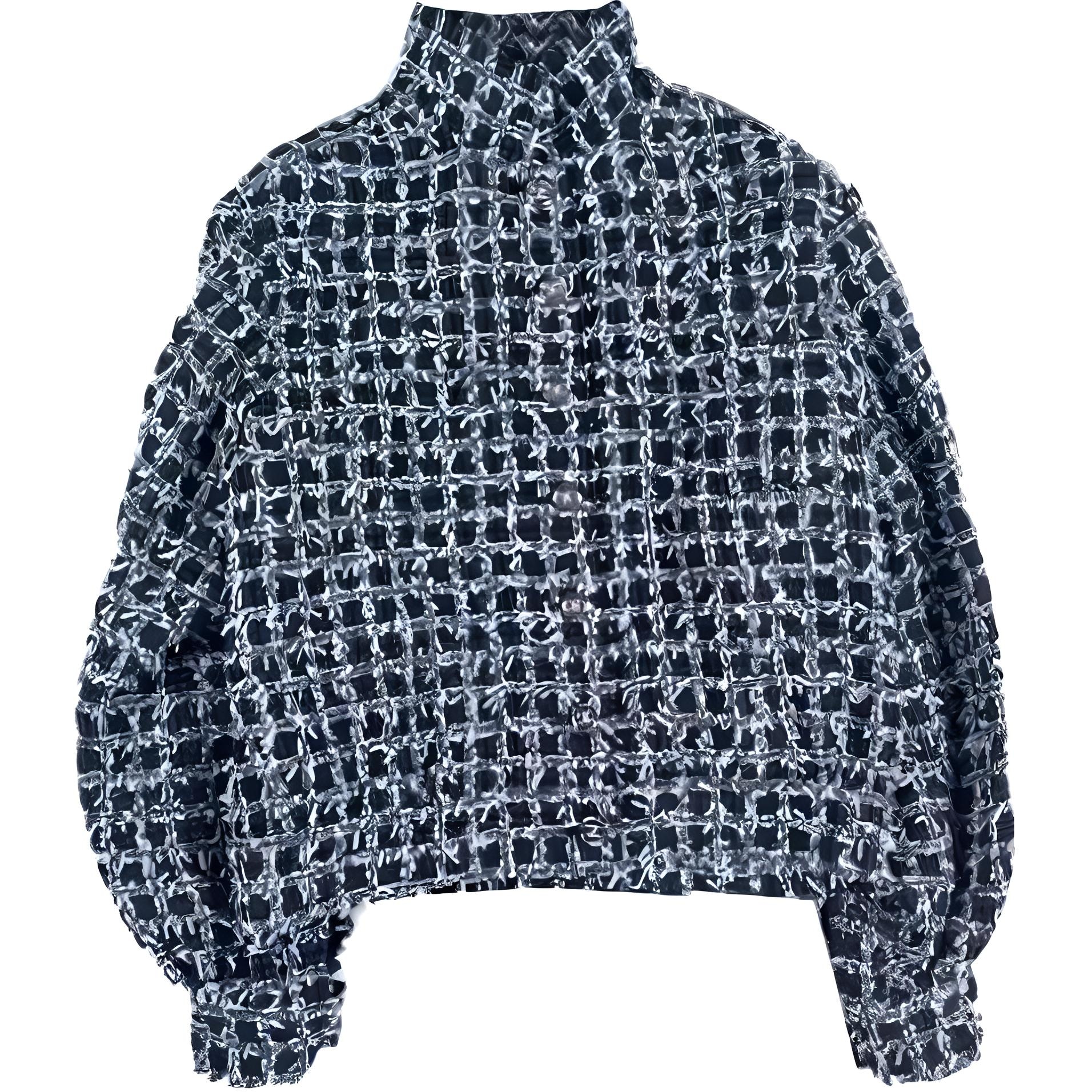 CHANEL Tweed Single-Breasted Jacket Black
