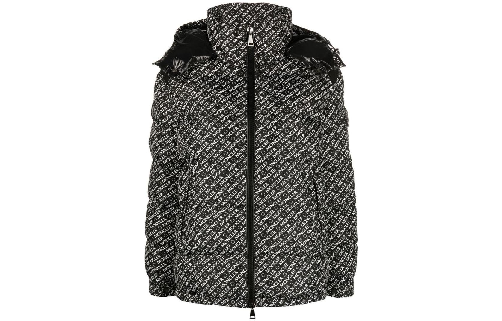 Moncler SS22 Logo Puffer Jacket Black