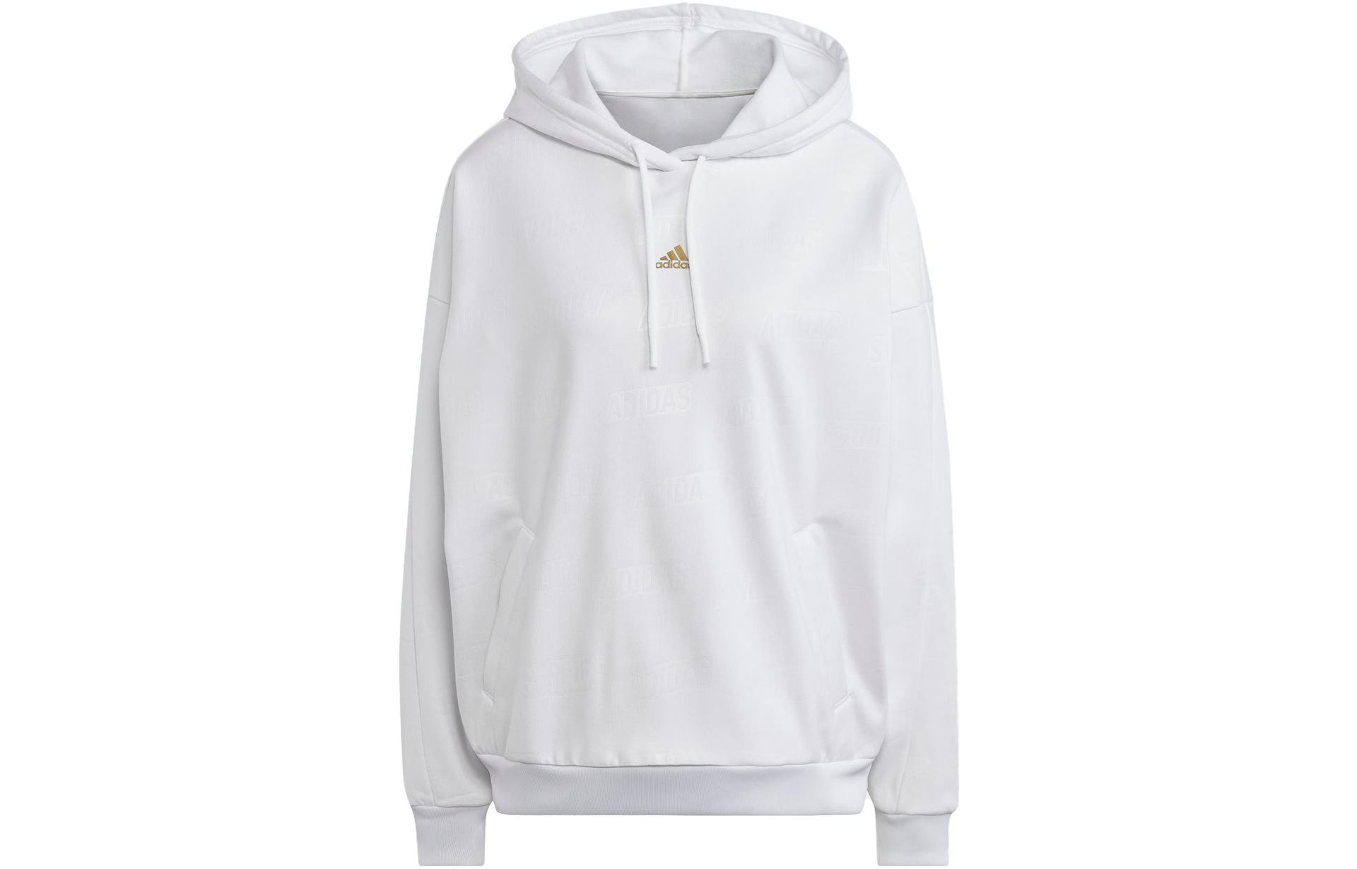 Adidas Embossed Monogram Hoodie White