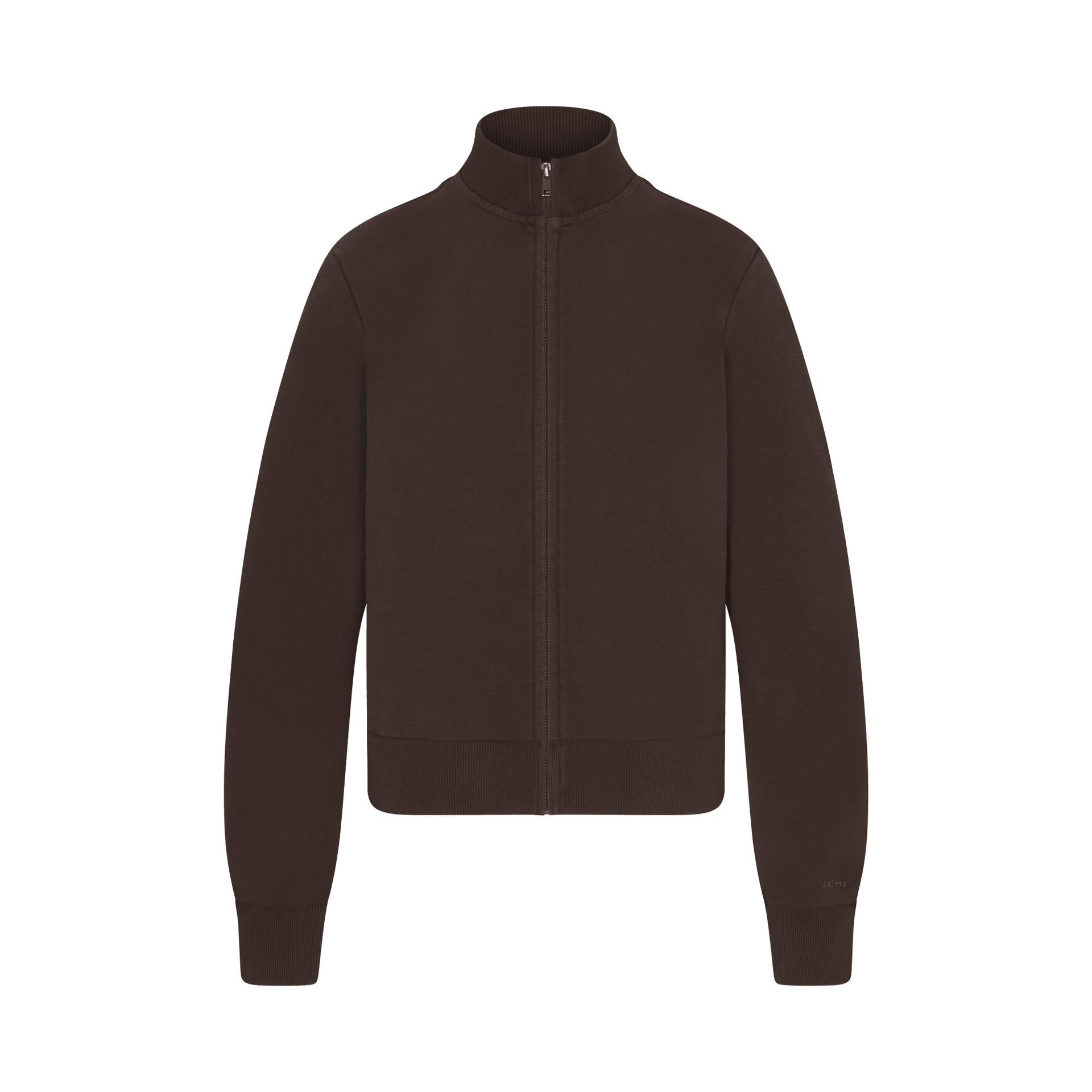 Skims SS25 Boyfriend Fleece Track Jacket Espresso