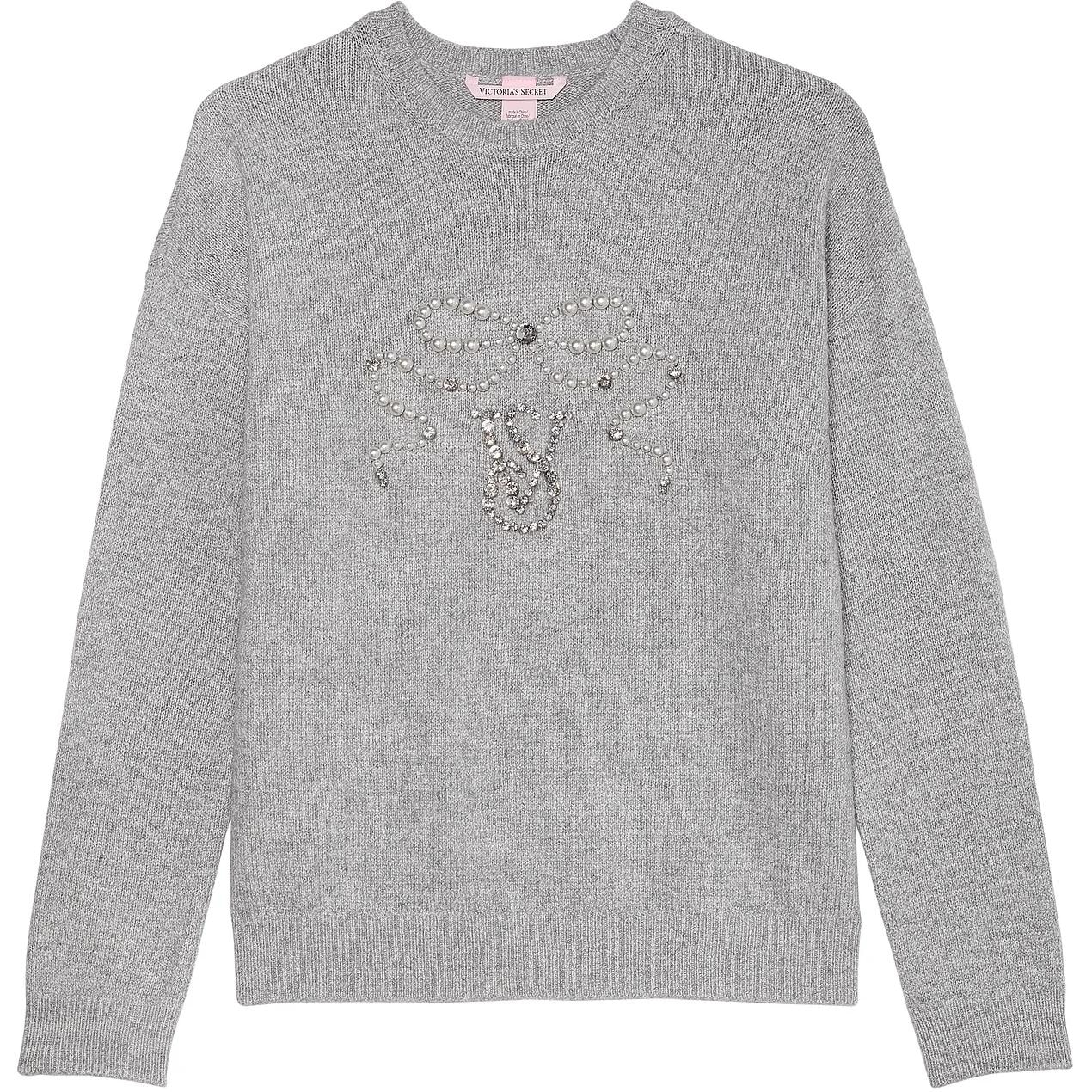 Victoria'S Secret Embellished Crewneck Sweater