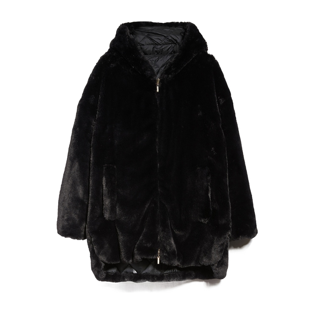 MaxMara Solid Zip Hoodie Jacket Black