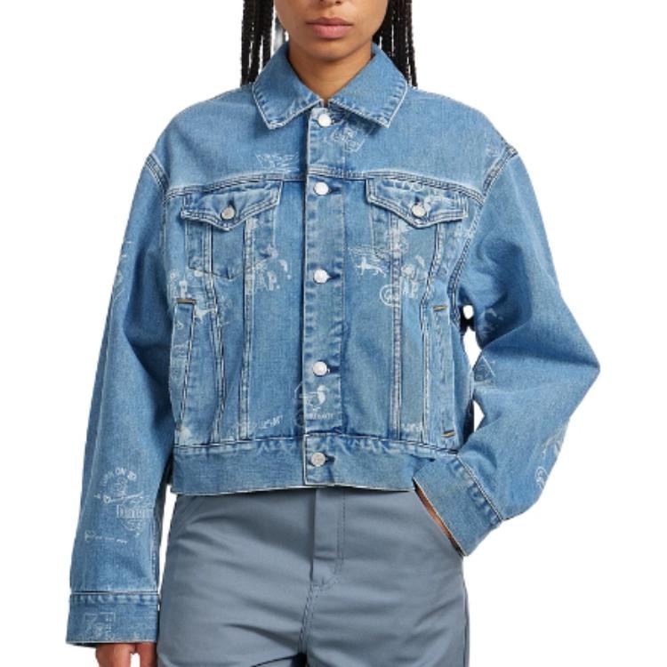 Carhartt WIP Letter Print Collar Jacket