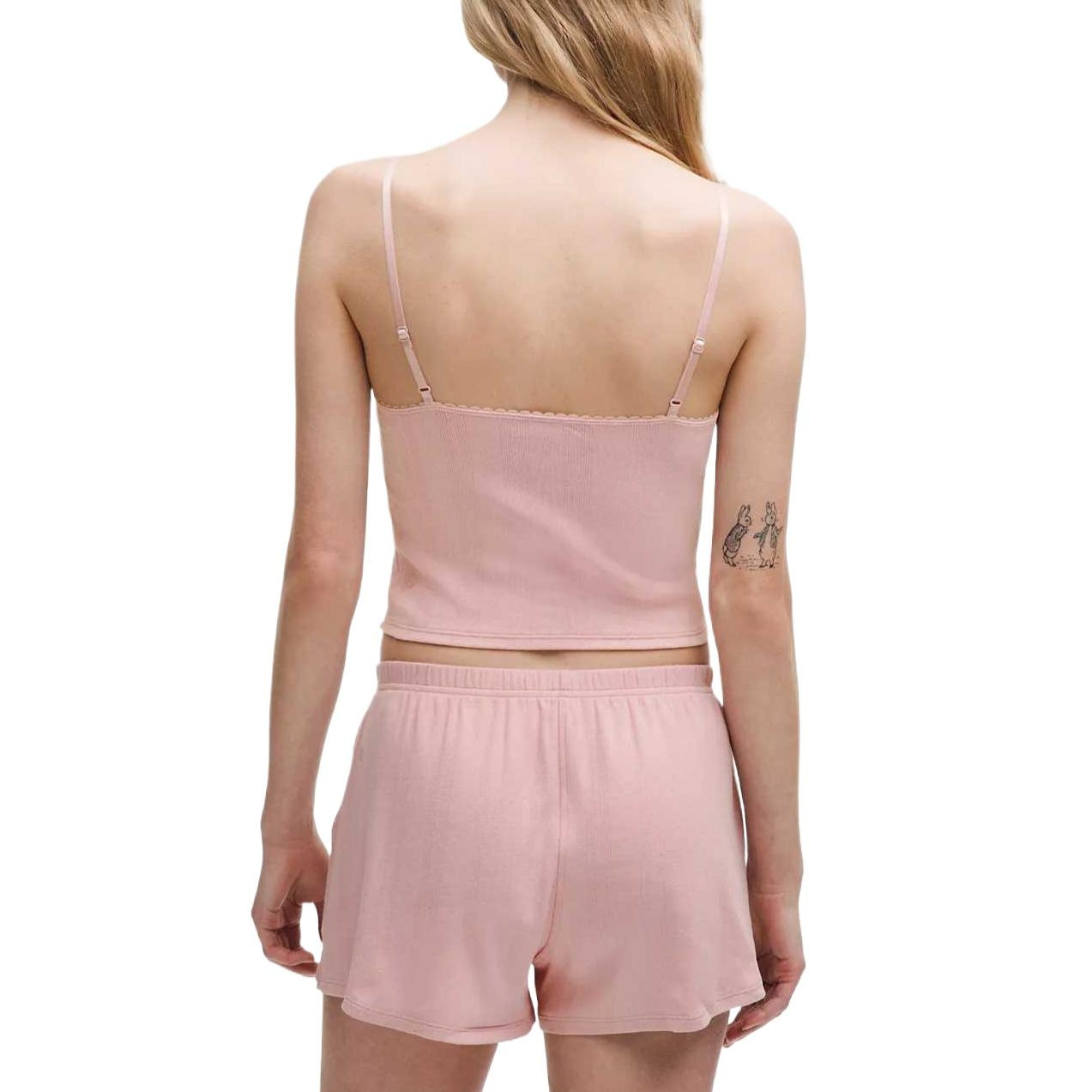 Lululemon Cropped Cotton Pointelle Cami Tank Top — фото 3