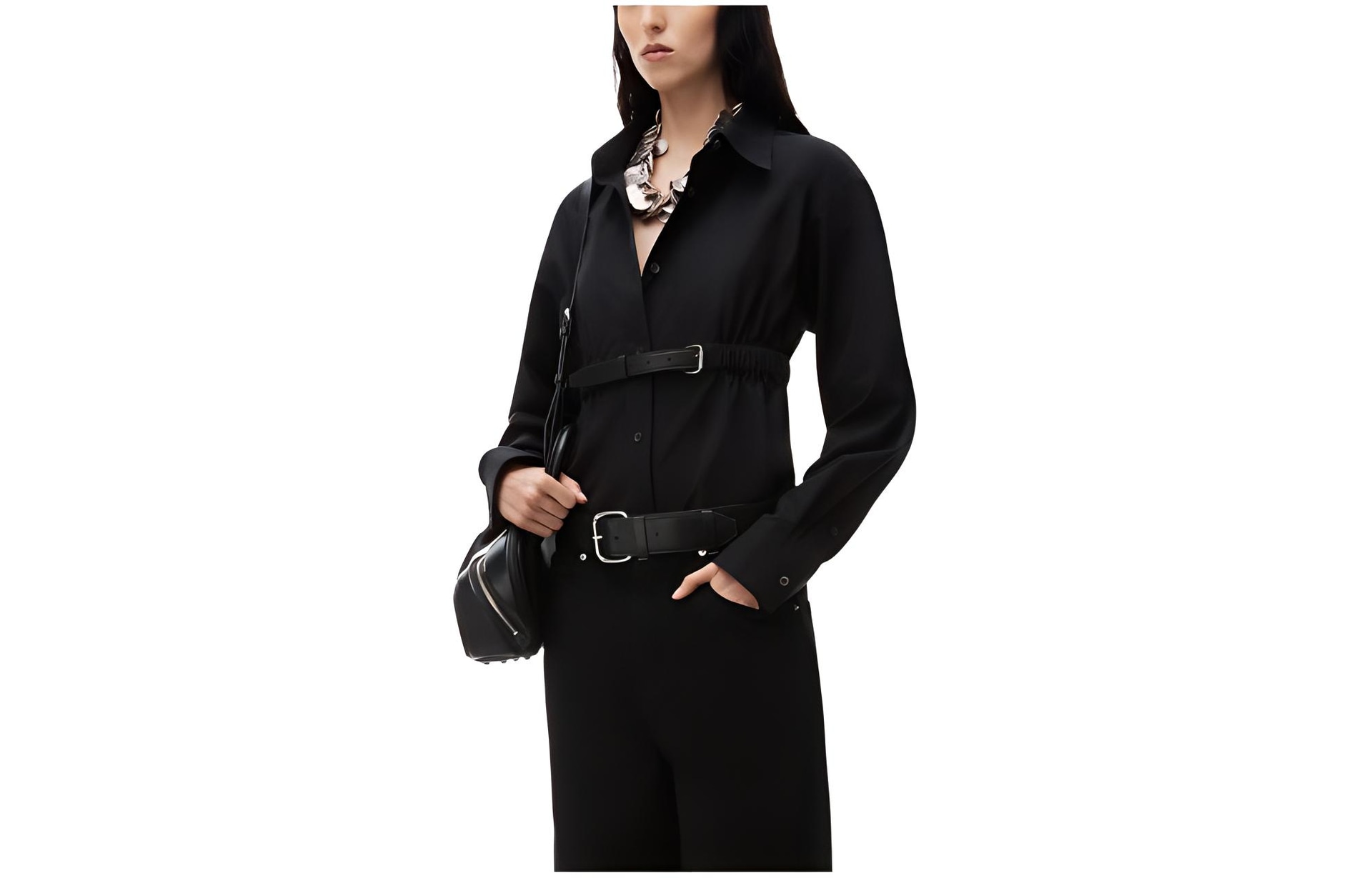 alexander wang Belt decoration with cotton buckle and hip top