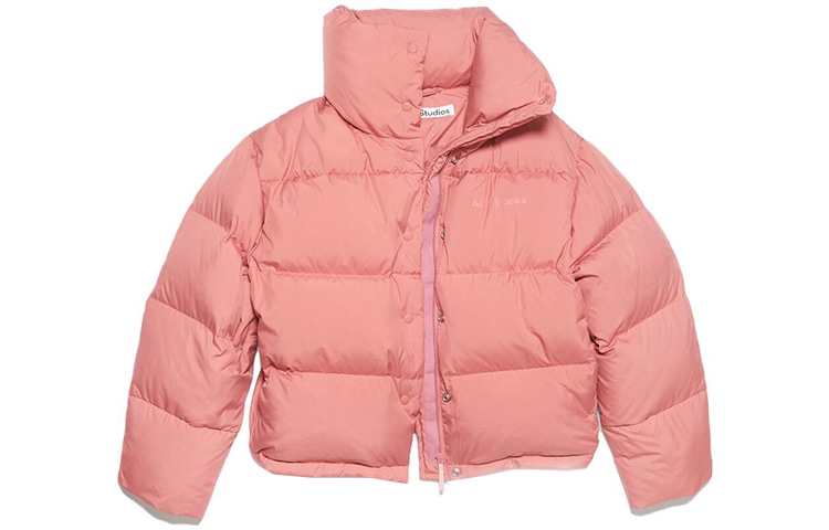 Acne Studios FW23 Logo Down Jacket Blush Pink