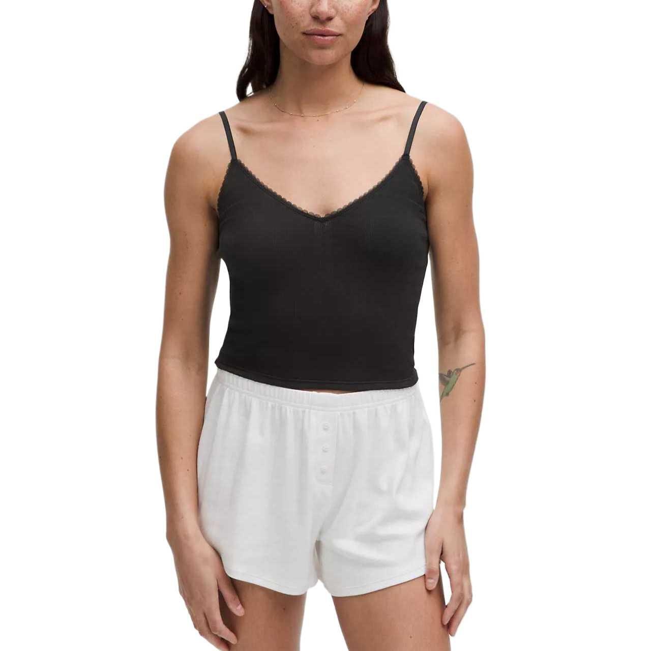 Lululemon Cropped Cotton Pointelle Cami Tank Top — фото 7