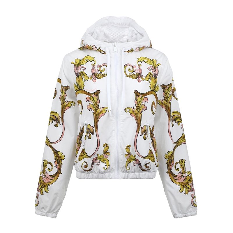Versace Jeans Couture SS25 Printed Hoodie Jacket White
