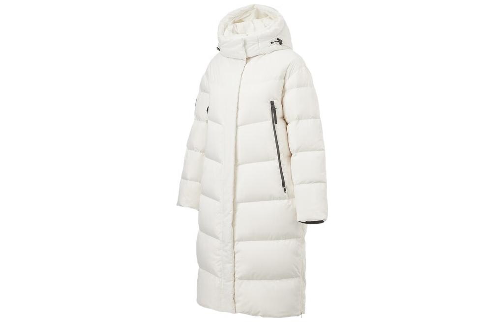 李宁 Li-Ning Fitness Series Long Down Jacket Champagne White
