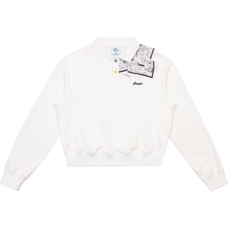 BEASTER x WOODY Polo Shirt White