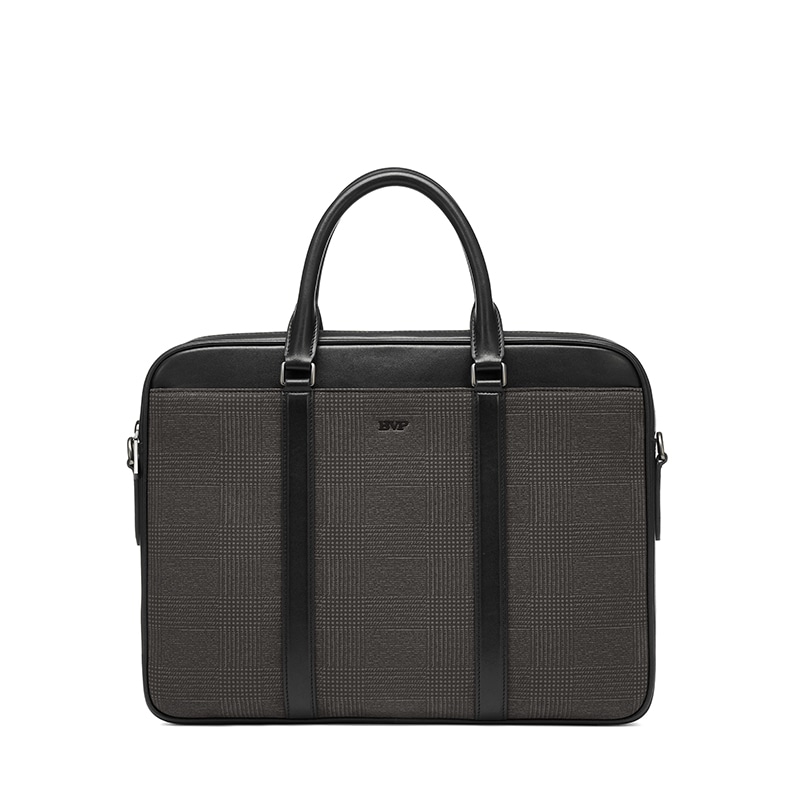 BVP Classic Leather Briefcase Black