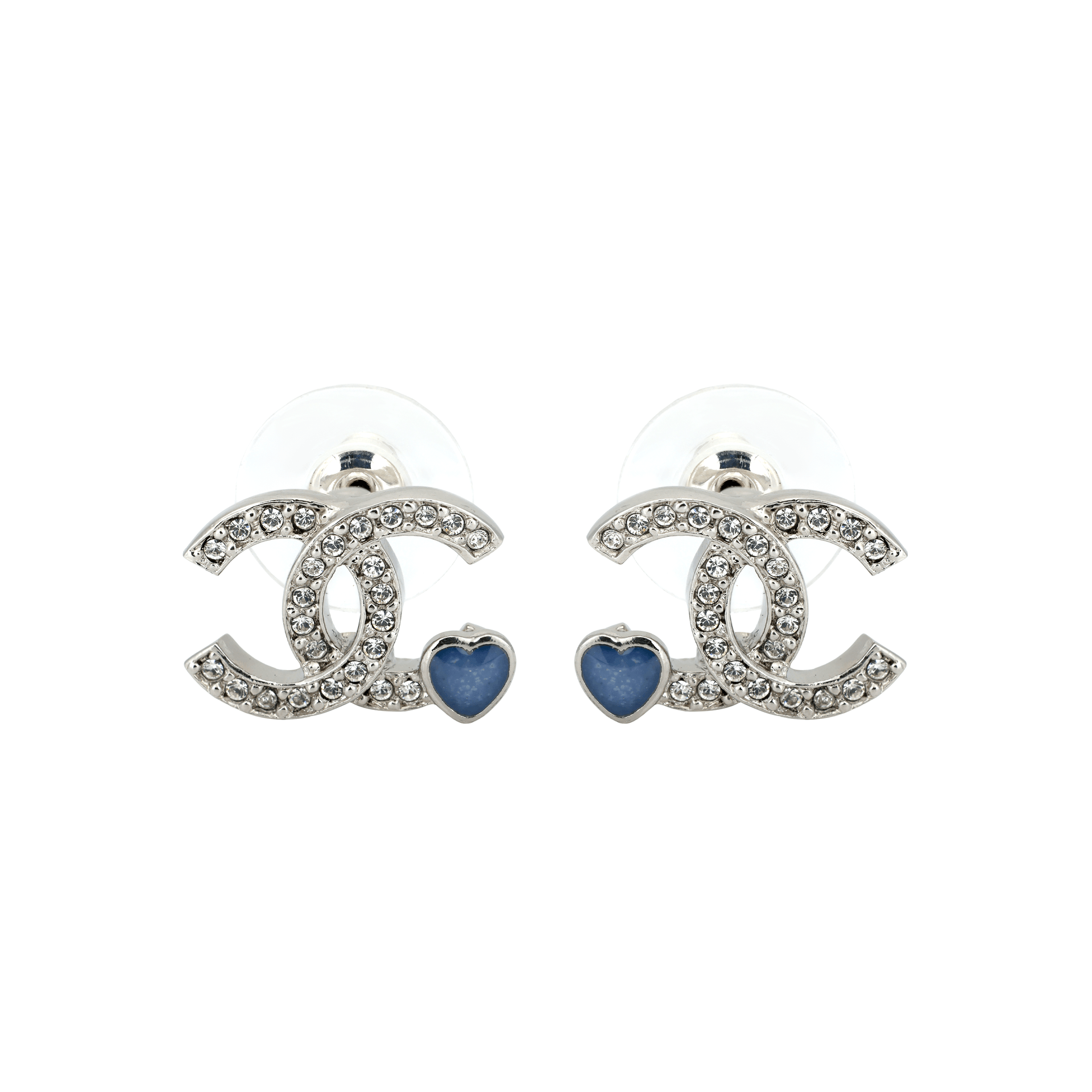 Chanel 25P Silver Earrings