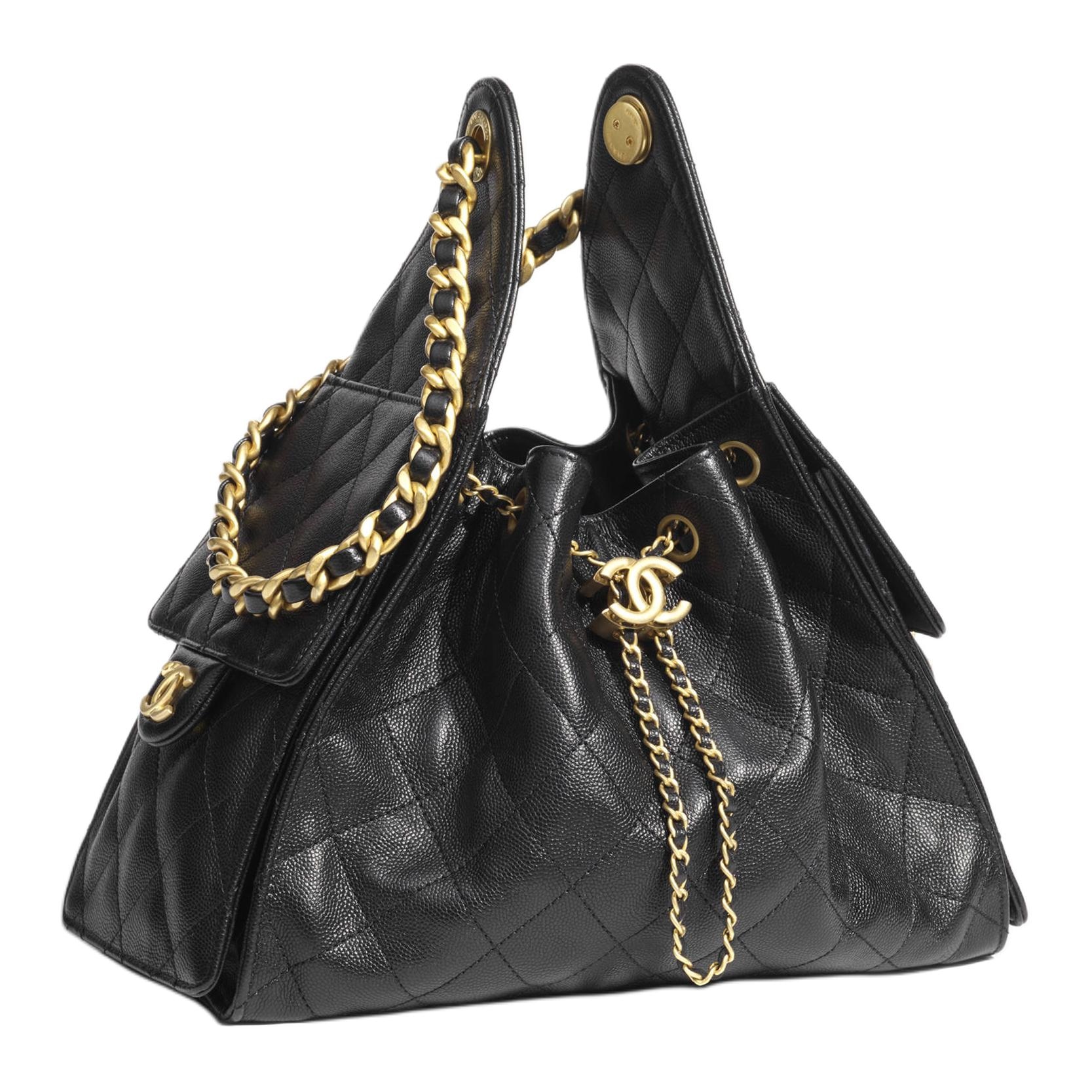Chanel 25P Classic Logo Shoulder Bag Small Black — фото 2
