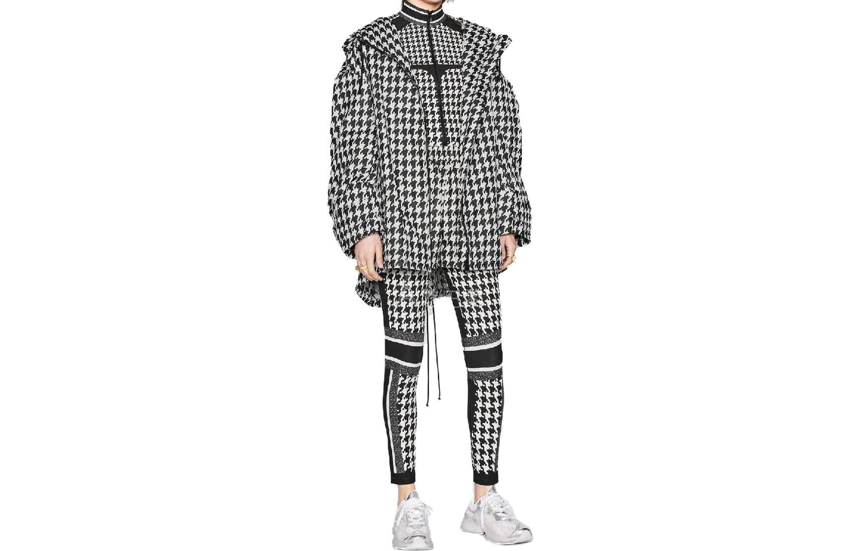 Dior FW22 Houndstooth Zip Coat Black — фото 6